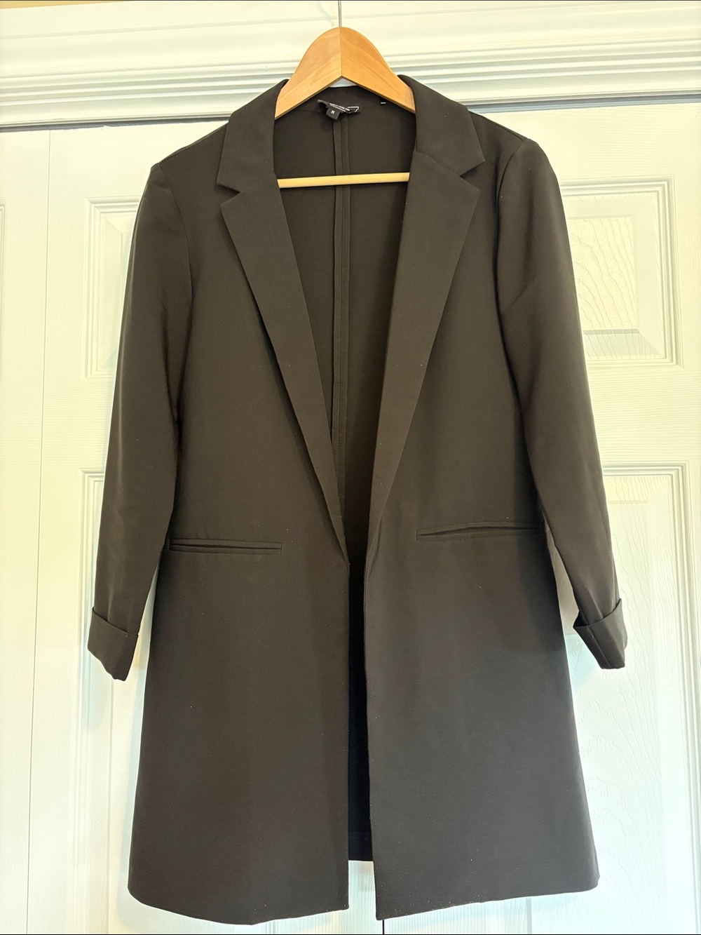 Have Black Long Open-Front Blazer Jacket